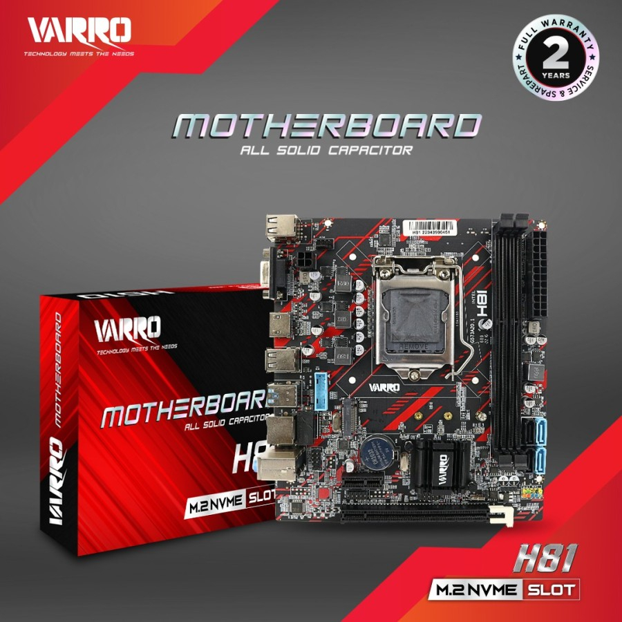 motherboard varro h81 nvme socket 1150