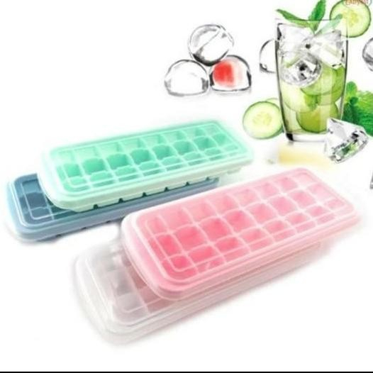 IKILOSHOP 24 Lubang Cetakan Es Batu Jelly Puding Dengan Tutup Higienis Silikon Ice Cube