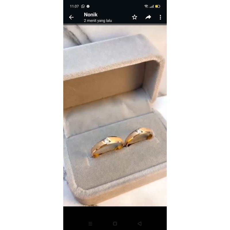 Cincin emas couple kadar 8k#cincin couple