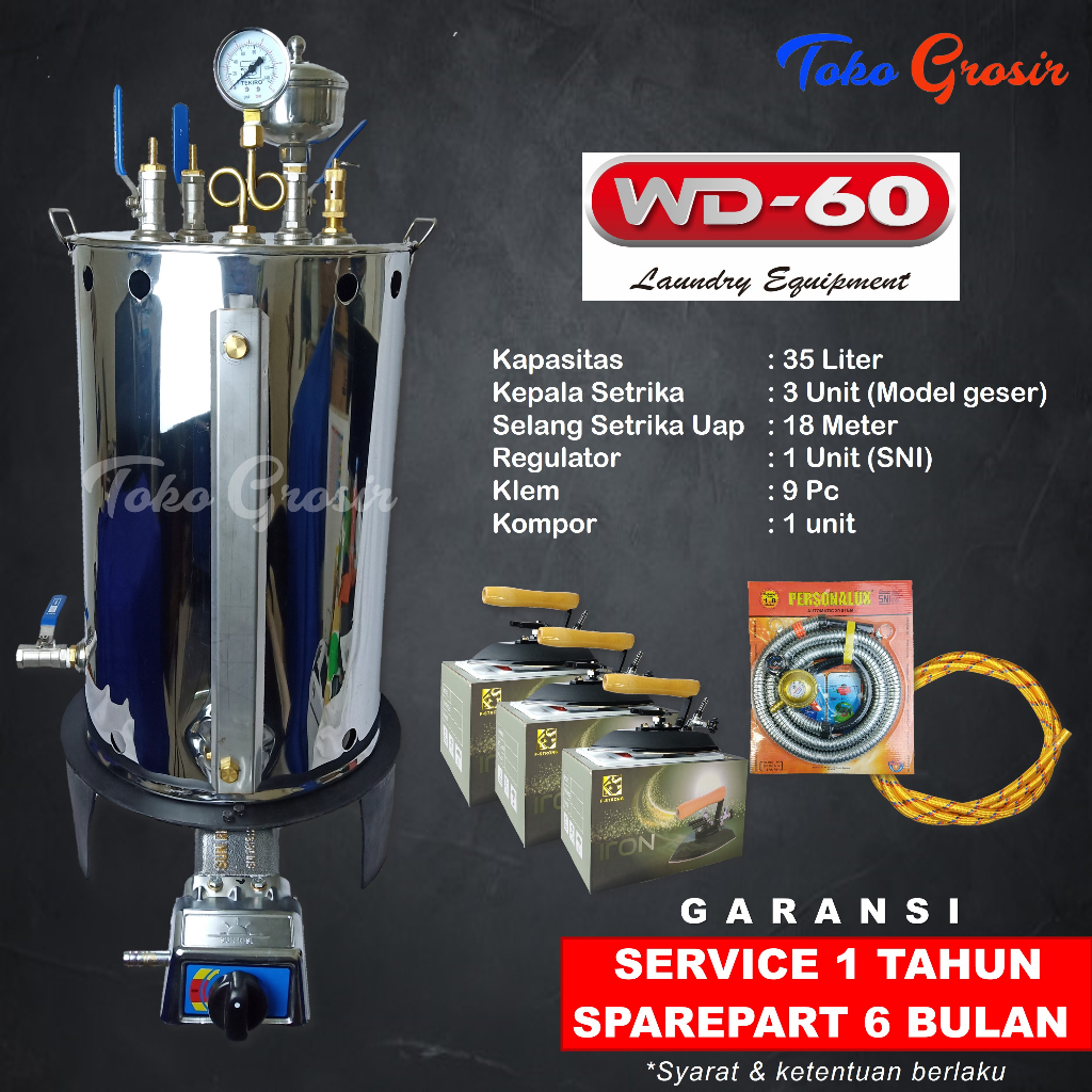 SETRIKA UAP LAUNDRY SETRIKA BOILER GAS SETRIKA UAP GAS LOKAL