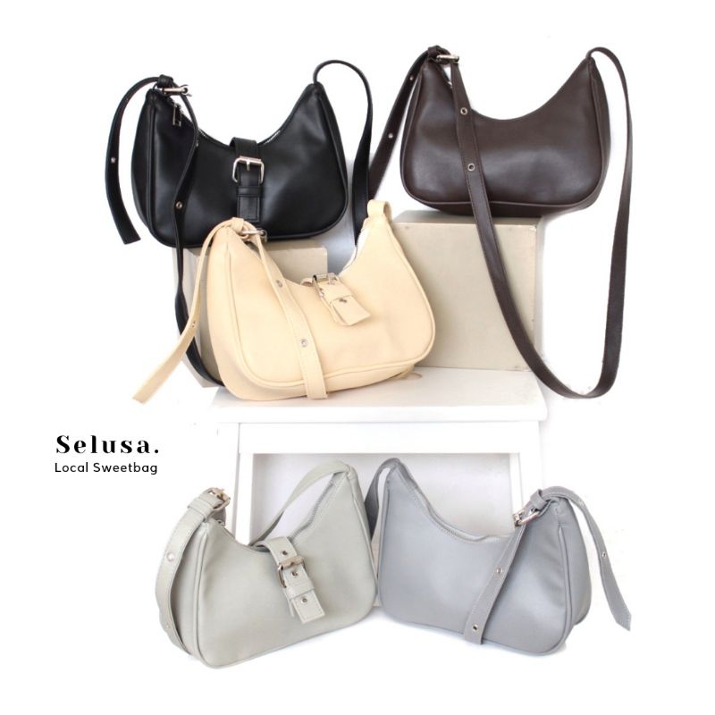 SELUSA Khloe Leather Slingbag | Tas Selempang Tas Bahu