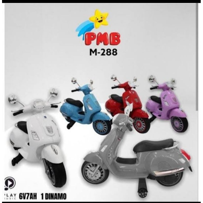 mainan motor aki m 288 vespa matic