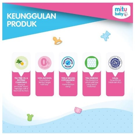 Mitu Baby wipes 30 sheet TISU BASAH BAYI