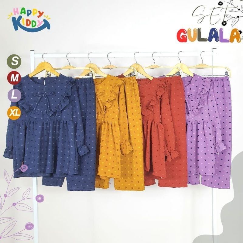 Setelan One Set Crinkle Urugiri Anak Usia 3-8 Tahun