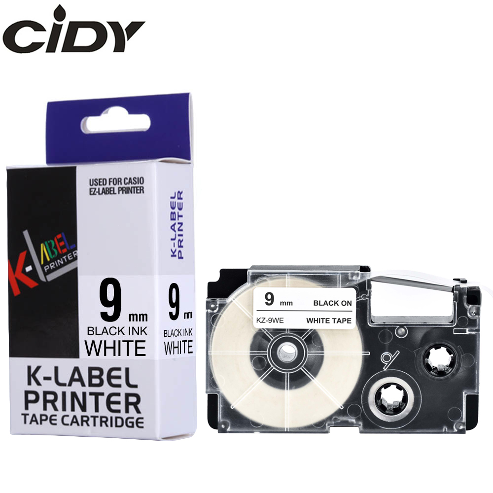 

Compatible Casio ez-label printer tape cartridge 9mm tipe XR9WE XR-9WE suit for KL-60 KL-60SR KL120