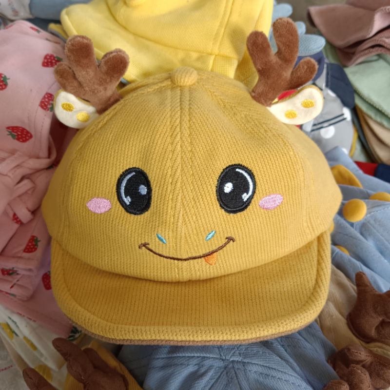 Topi Anak (Tanduk Smile) Topi Bayi Import