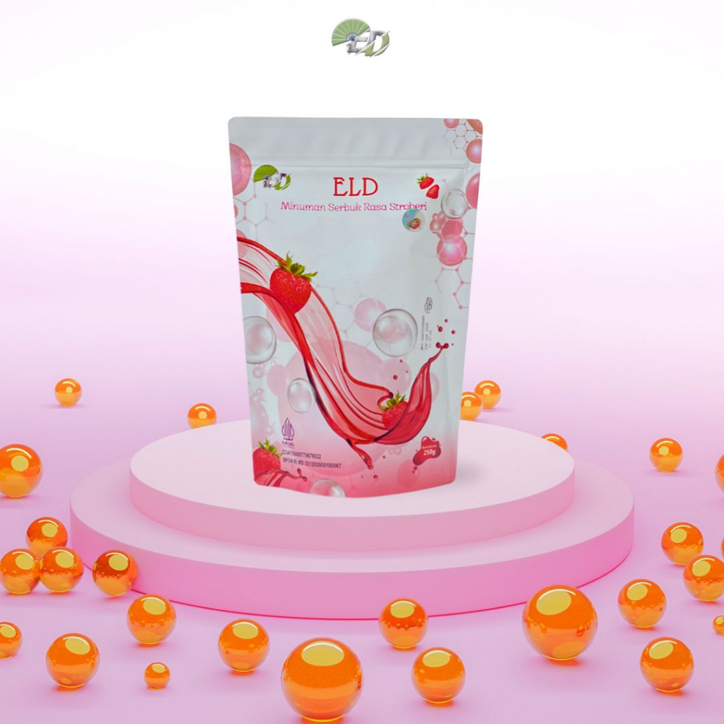 ELD Collagen Drink Strawberry DNA Salmon Collagen Pemutih Kulit