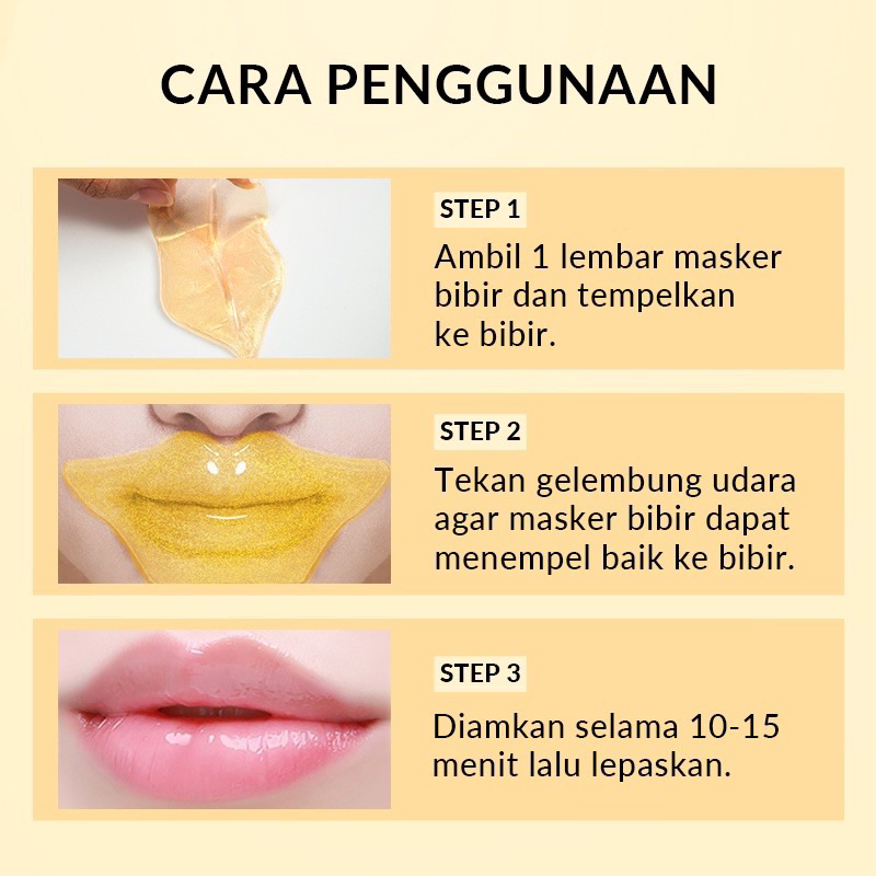 Mask Bibir Bioaqua 24K Gold Moisturizing ESSENCE Lip Mask