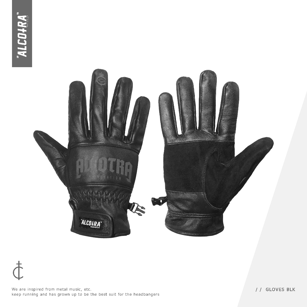 GLOVES BLACK // SARUNG TANGAN KULIT ALCOTRA HITAM