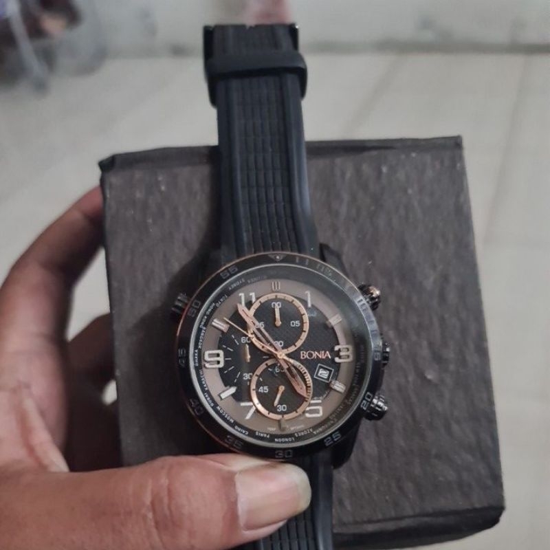 jam tangan original Bonia BPT201C big size 51mm  preloved second bekas