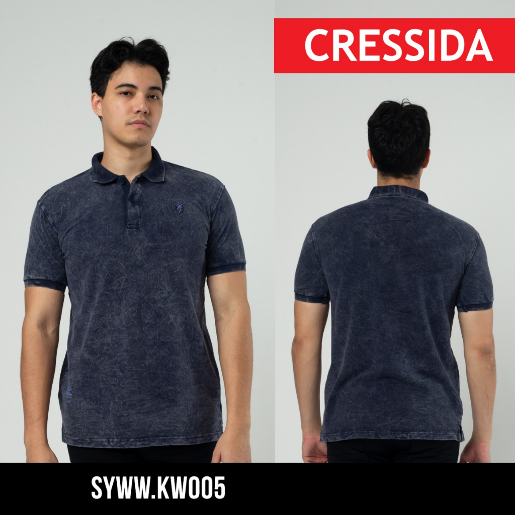 gos SYLS CRESSIDA KAOS POLO SHIRT PRIA LENGAN PANJANG BERKERAH 100% Original Kaos Pria Fashion