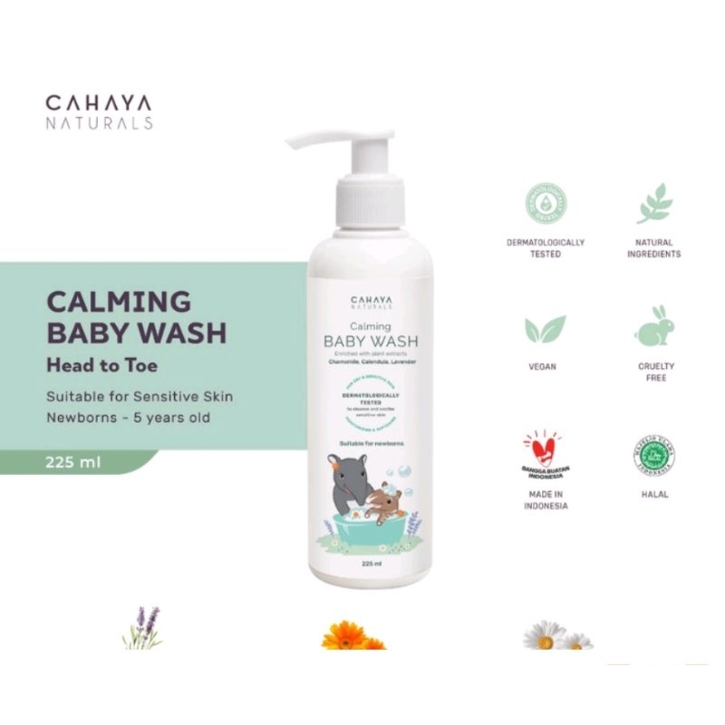 Cahaya Naturals Calming Baby Wash (Sensitive Skin) 225ml - Sabun Mandi Bayi