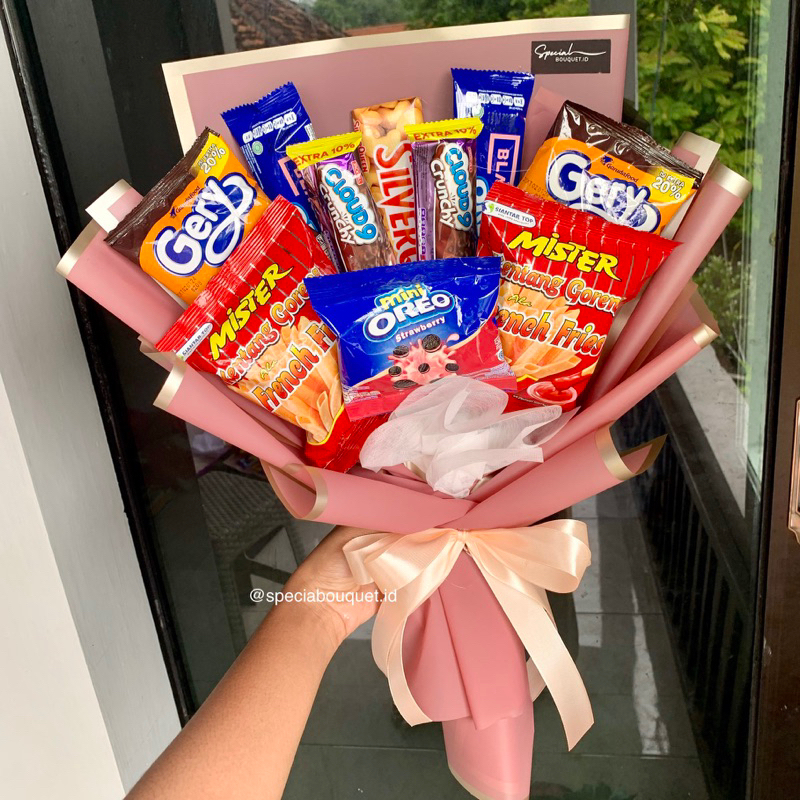 

(SIZE BIG) BUKET SNACK KADO WISUDA ULTAH SIDANG DLL