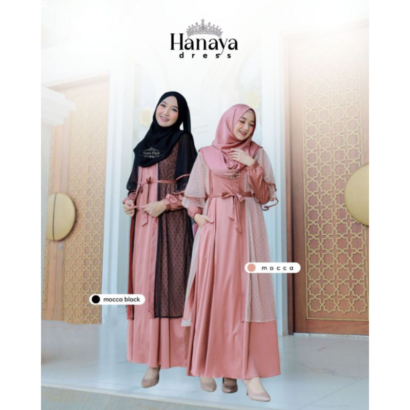 GAMIS CANTIK HANAYA DRESS BY FANIA HIJAB DRESS OUTER BRUKAT PREMIUM