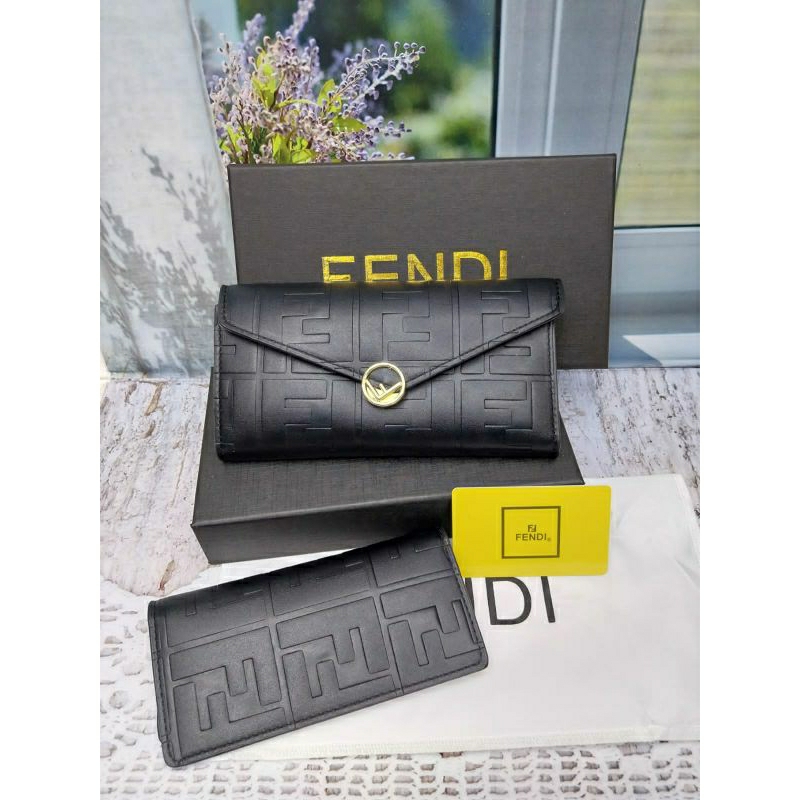 New Dompet Long Wallet Fendy EMBOS Free Box Semprem