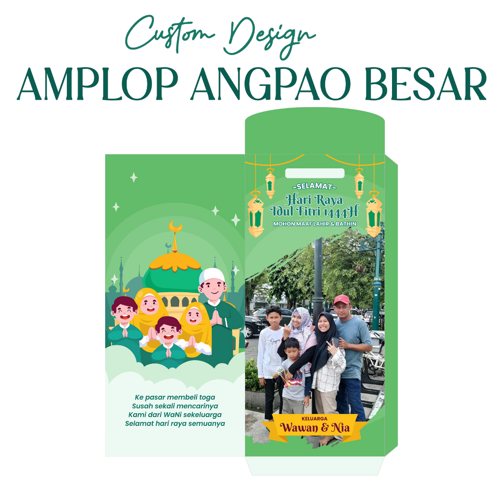 

AMplop Angpao Besar Custom bisa isi foto tanpa lipat uang