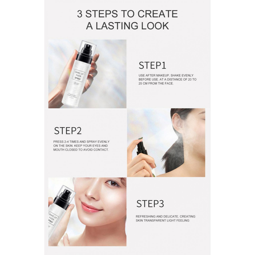 Makeup Setting Spray Star Flash Quicksand Makeup Fixer Spray Moisturizing Oil Control Anti-sweat Setting Spray 100ml