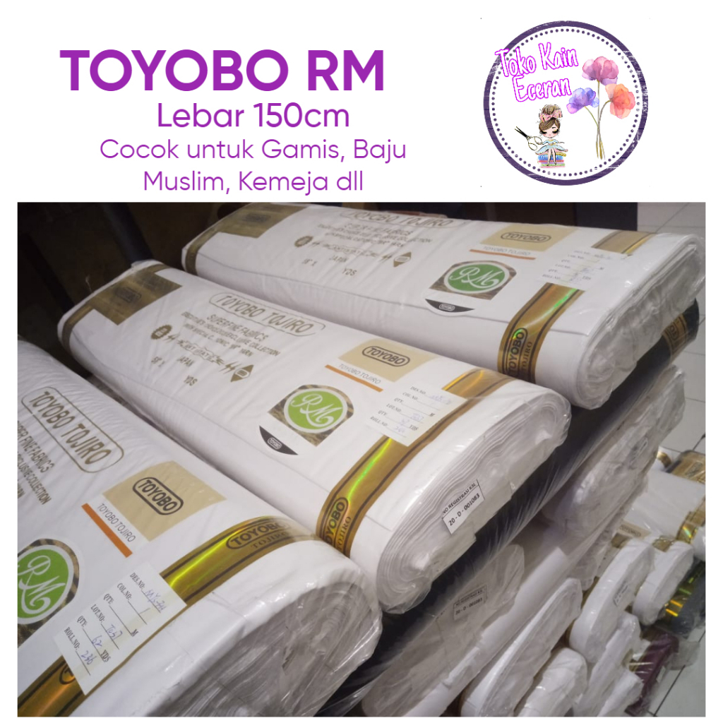 KAIN KATUN TOYOBO ROYAL MIX ORIGINAL / KAIN KATUN JEPANG POLOS TOYOBO RM TERMURAH METERAN
