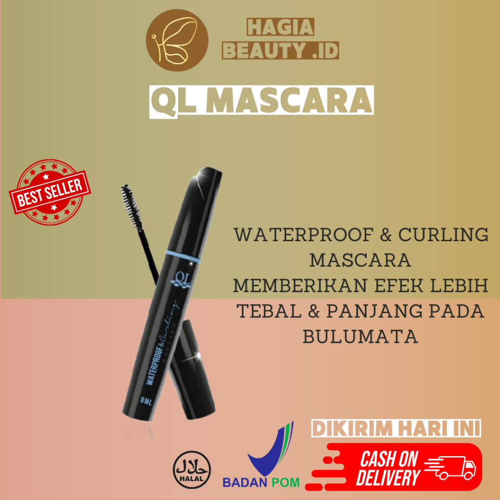 Bisa COD - Mascara QL BPOM Waterproof