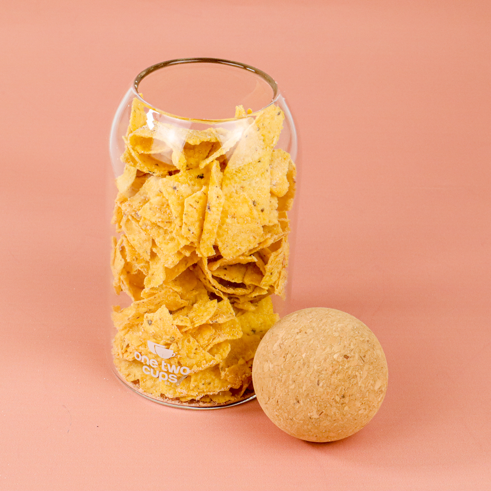 One Two Cups Toples Kaca Penyimpanan Makanan Glass Storage Jar 800 ml - E1 - Transparent