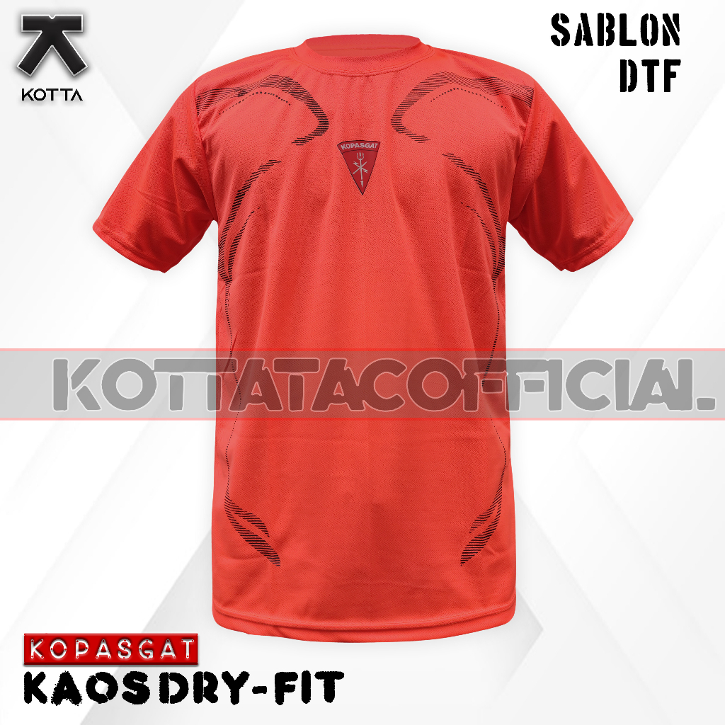 KAOS DRYFIT KOPASGAT OREN - KAOS OLAHRAGA KOPASGAR  - KAOS JERSEY TNI