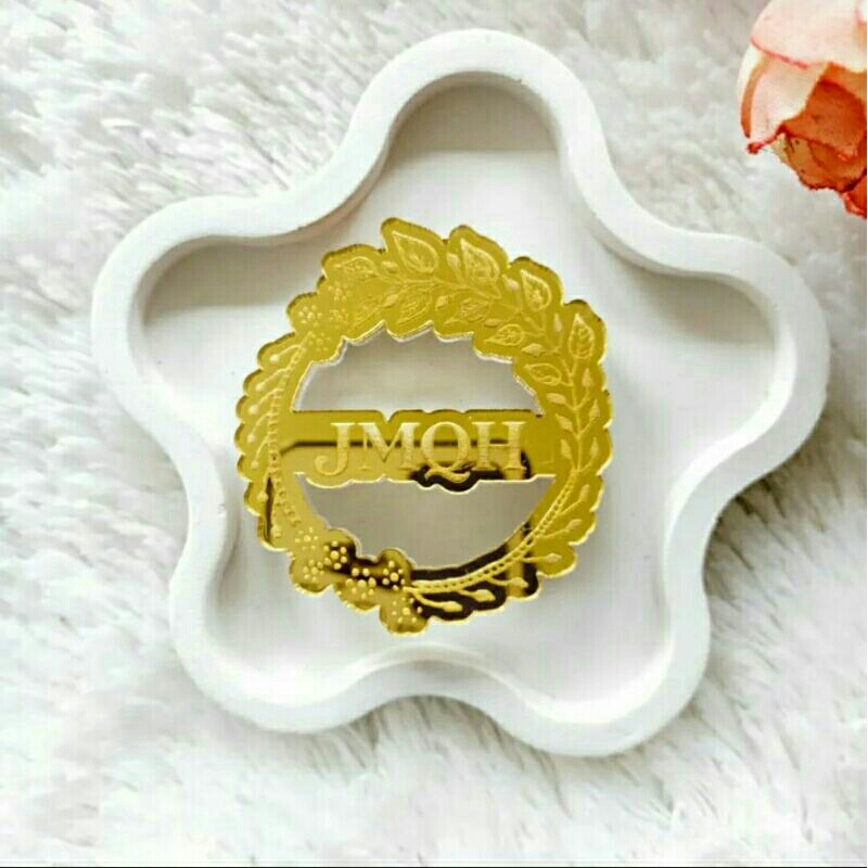 Bros nama etsa / pin nama custom / peniti hijab aksesoris kerudung