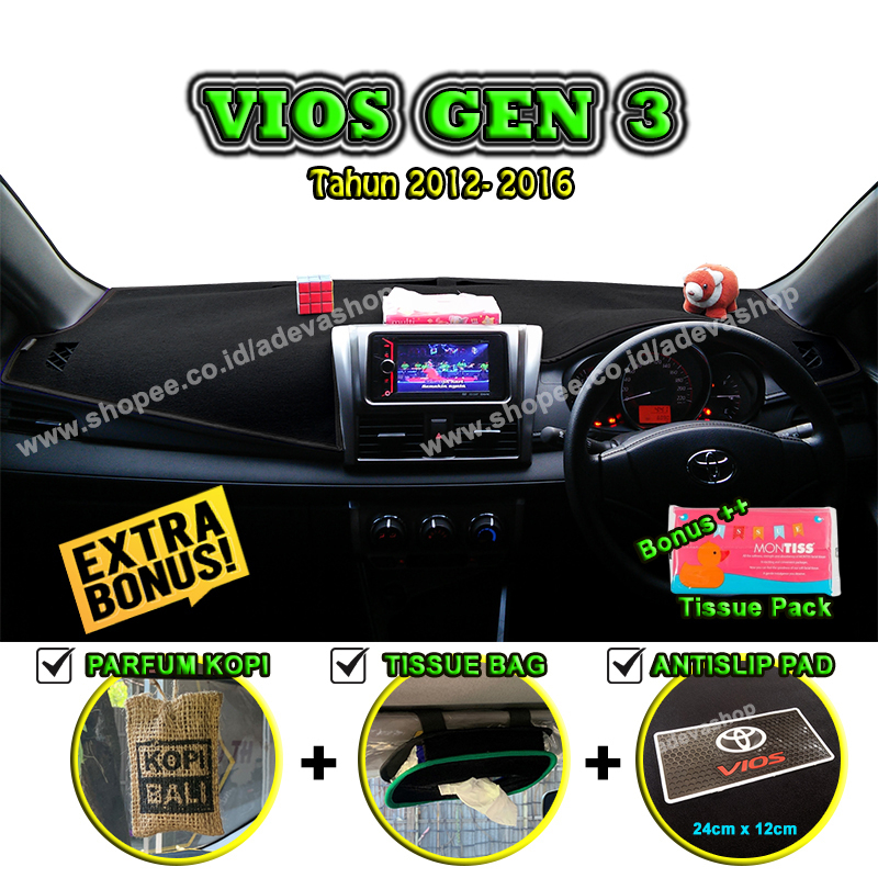 Cover Dashboard Mobil Vios Gen 3 Alas Dashboard Mobil Karpet Dashboard Mobil