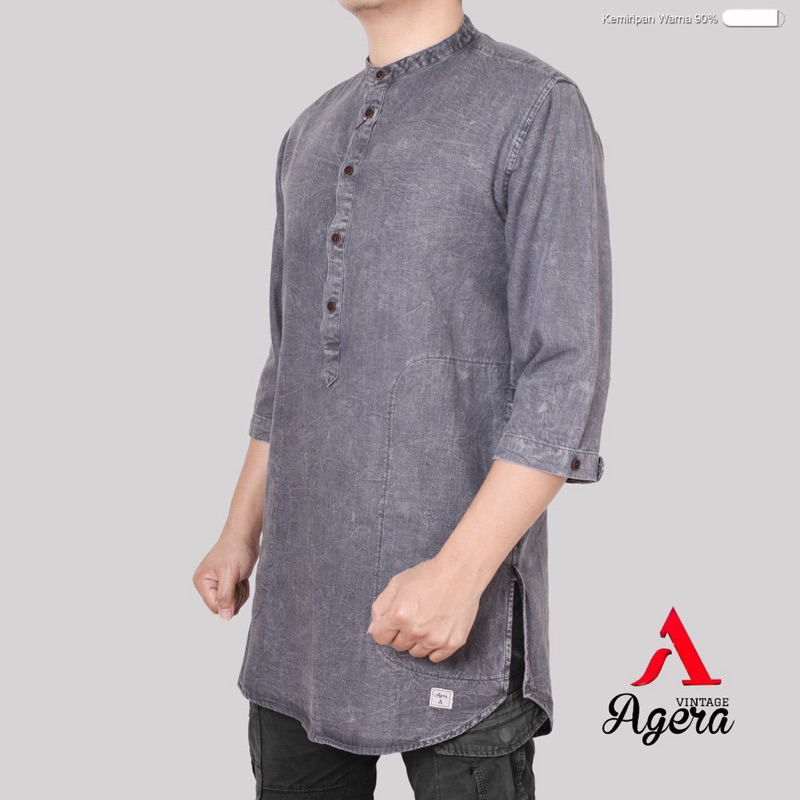 KURTA AGERA VINTAGE KURTA PAKISTAN BAHAN DENIM JETFIRE
