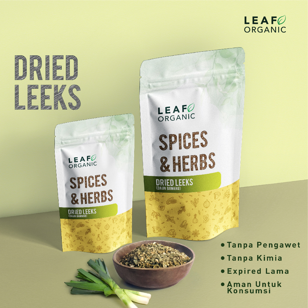 

Leaf Organic Dried Leeks , Daun Bawang Kering / Dry