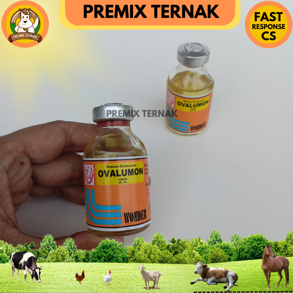 OVALUMON 20 ml WONDER - Hormon Pemacu Birahi Hewan Betina