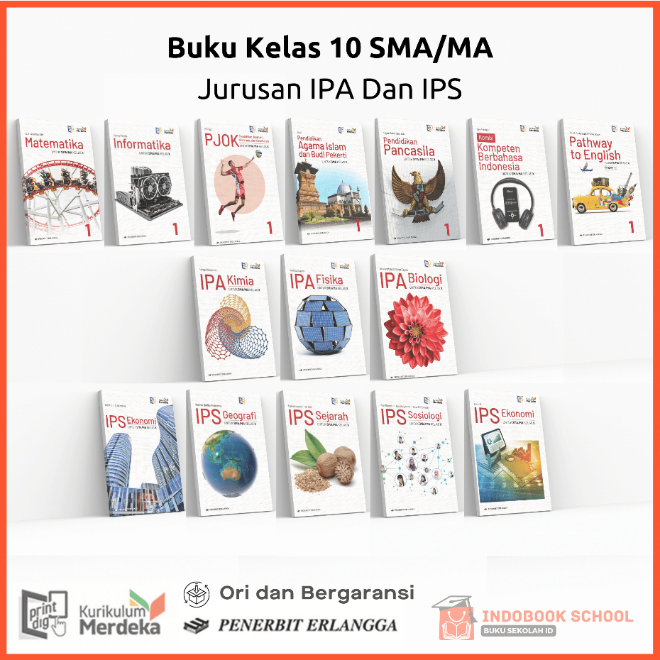 Buku Pelajaran Kelas 10 1 X SMA Kurikulum Merdeka Erlangga Kurmer Kumer Siswa Sekolah Mata IPA Kimia