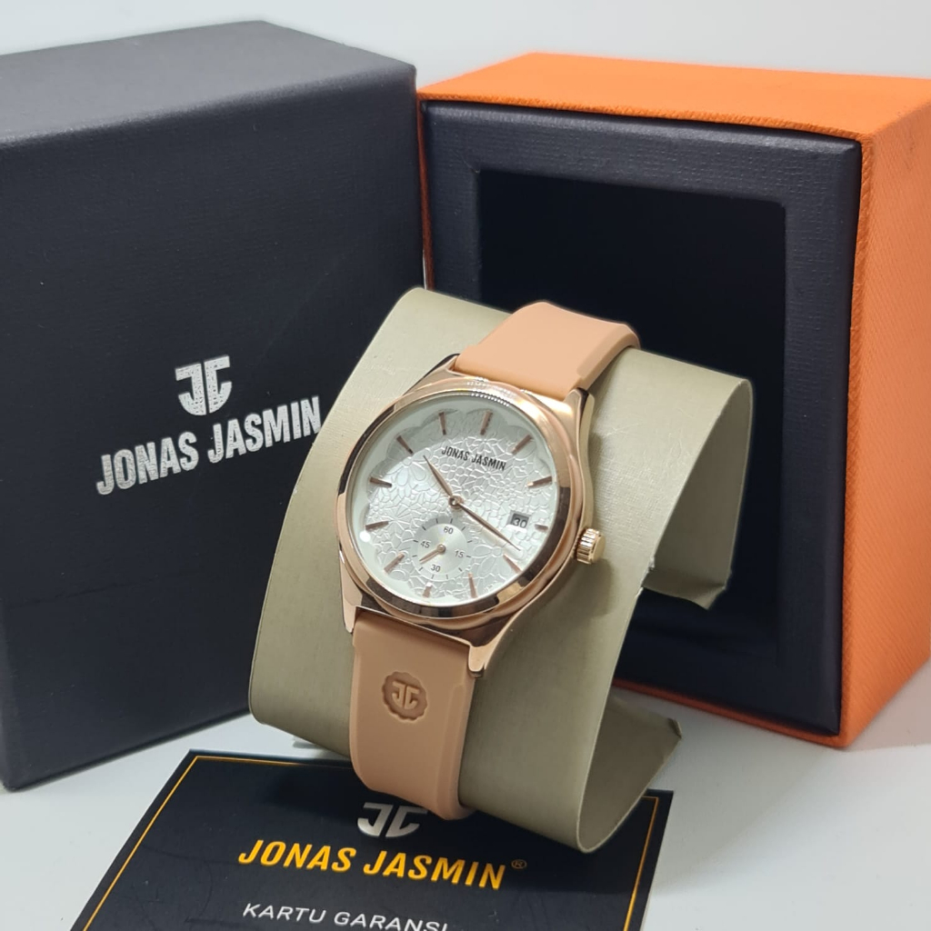 Jam Tangan Fashion Wanita Analog Jonas Jasmin 2235 Rubber Original Tahan Air