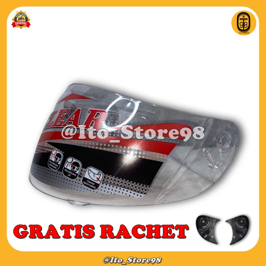 Kaca Helm Full Face Kyt Ceviro/ Gm Airtech/ Vog FF/ Kawasaki Ninja 250 F1/ Honda Trx/ Yamaha/ Suzuki