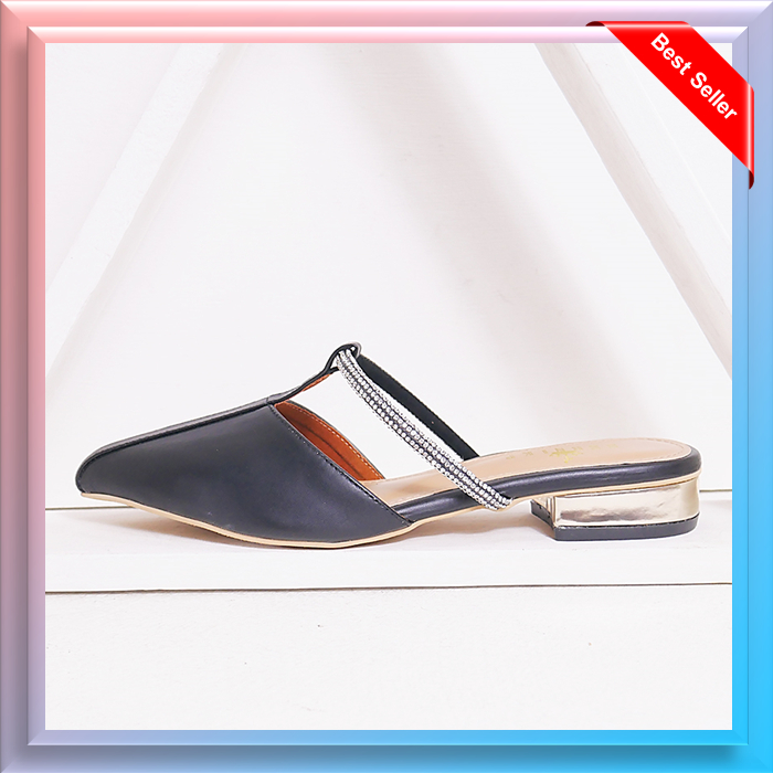 PESONA - Sepatu Slop Shoes High Heels Wanita Hak Tinggi 2cm Cocok Untuk Kerja Kantor Remaja Pesta & 