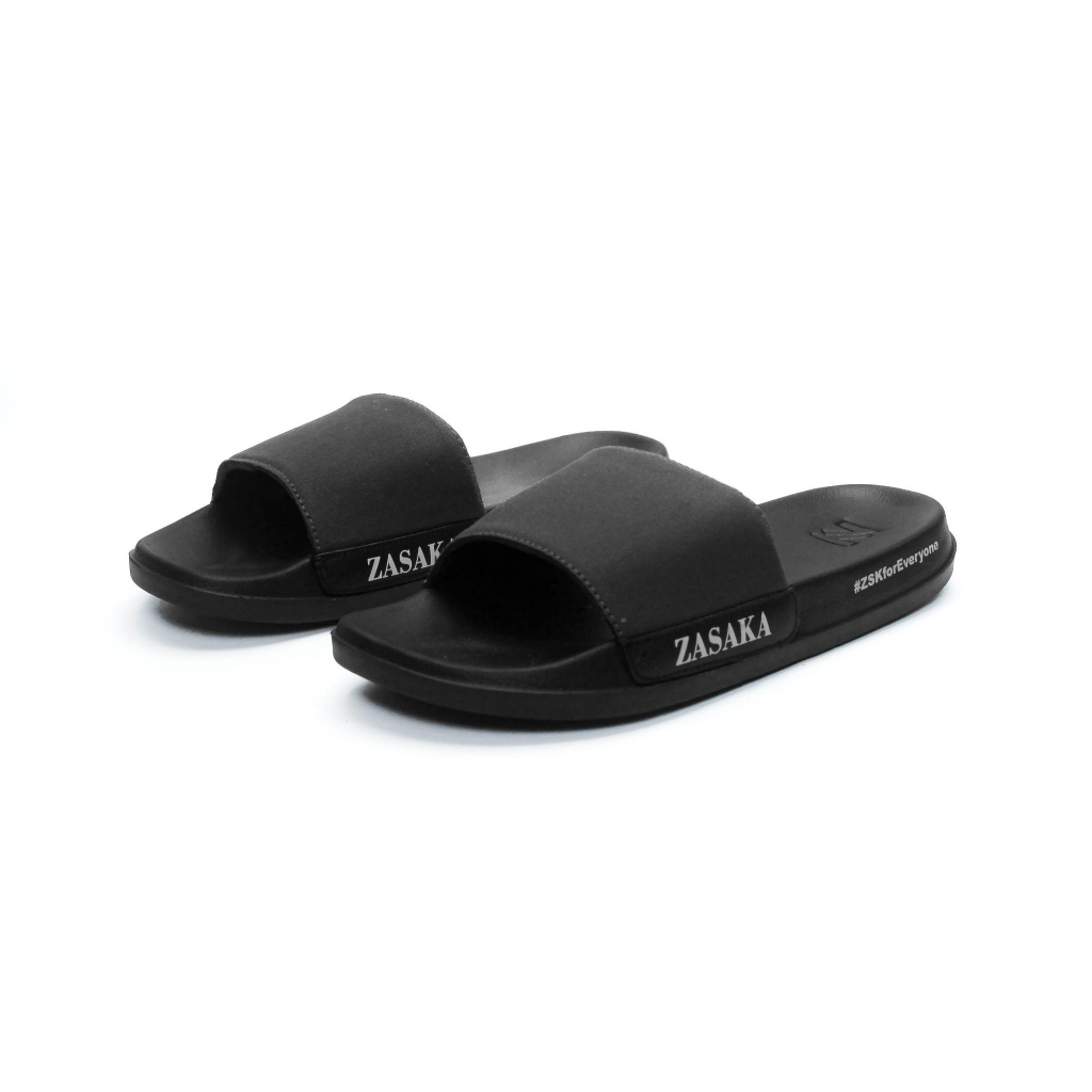 ZASAKA - Canvas Black | Sandal Original | Sandal Pria | Sandal Slide | TERBARU