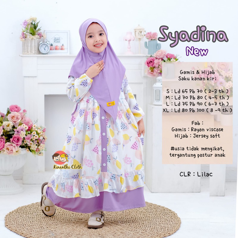 Syadina Gamis Syari Set by Kinanti Cloth
