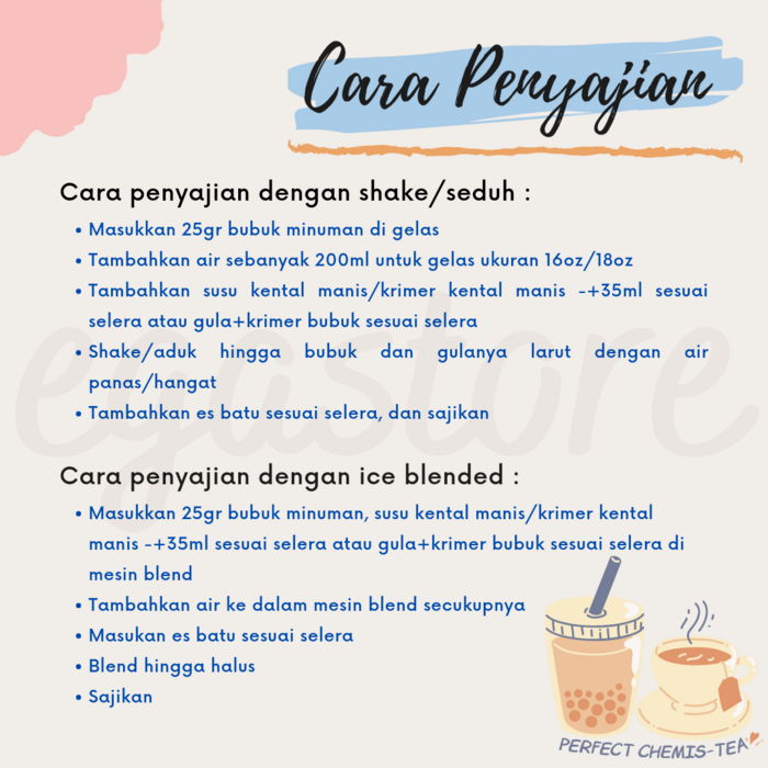 Bubuk Minuman Rasa Premium MIX 25gr Serbuk Minuman Rasa dan Teh Kekinian