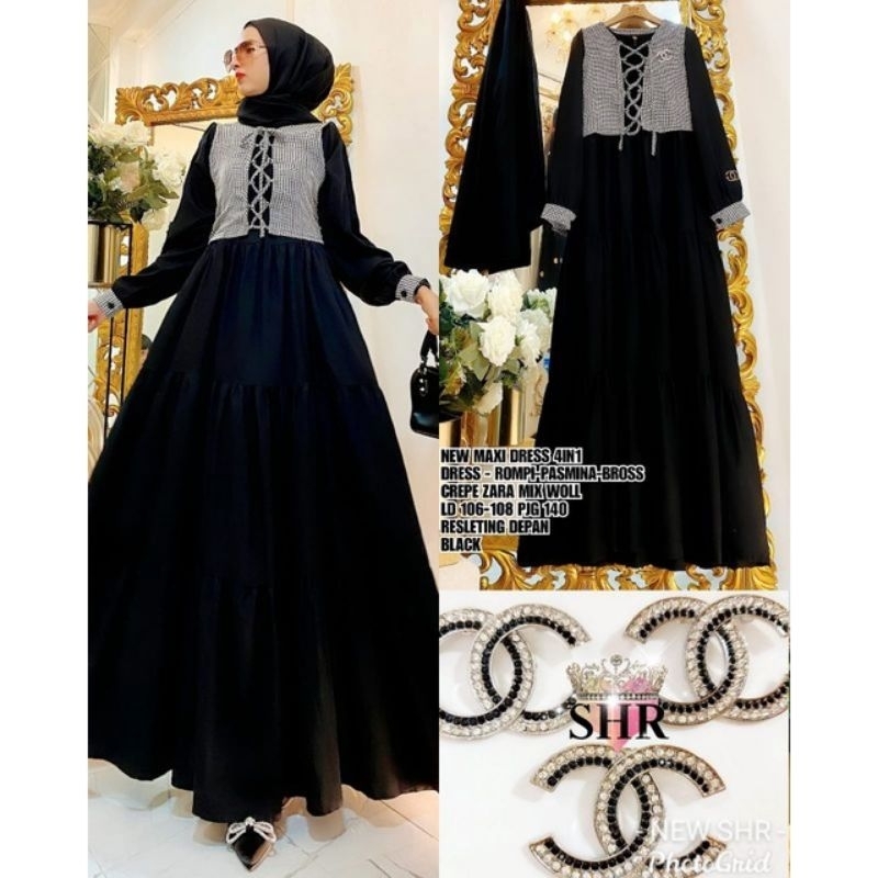 FASHION 2022 SHR NEW WOOLPEACH MIX ROMPI  ☑️ GESER >>> GAMIS REAL PICT  ORIGINAL SHR BUTIK BAJU BUSA