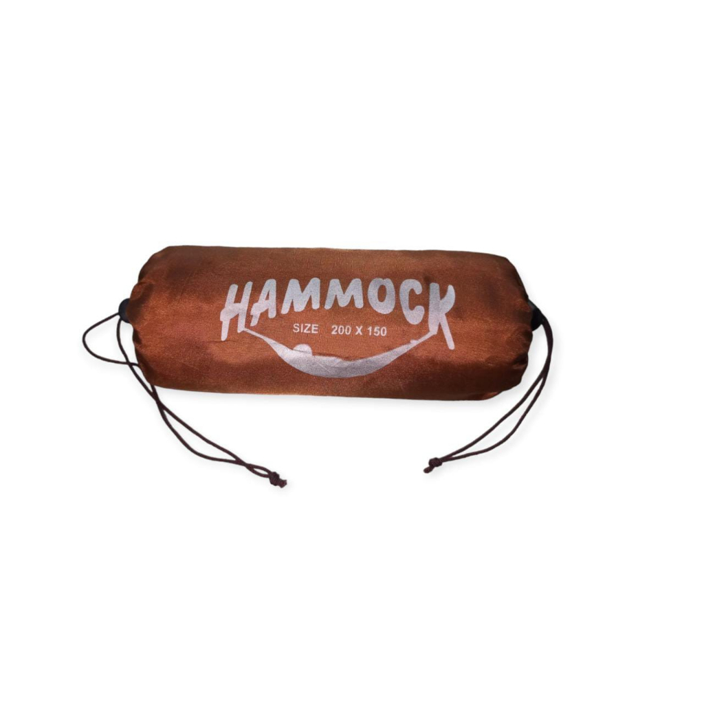hammock singel ayunan gantung / beban max 150 kg include tali 2 pcs / hamok pohon / hemok / hamock ayunan /hemok / hemock / ayunan gantung-Coklat
