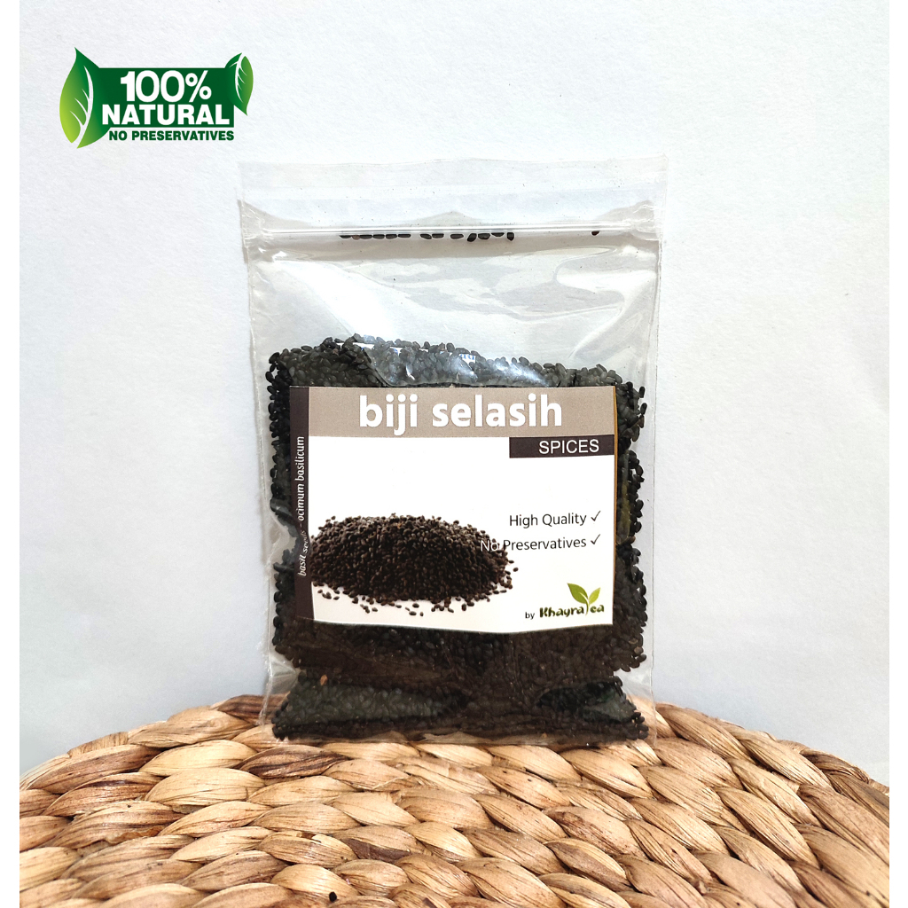 

Biji Selasih / Basil seeds / basil spice 30gr / biji sabda / selasih kemangi