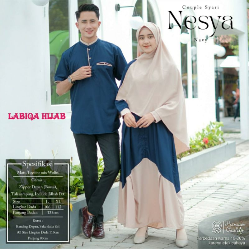COUPLE PASANGAN MUSLIM LEBARAN 2023/COUPLE DRESS DAN KEMEJA REMAJA KEKINIAN OOTD/COUPLE SYAR'I SYARI
