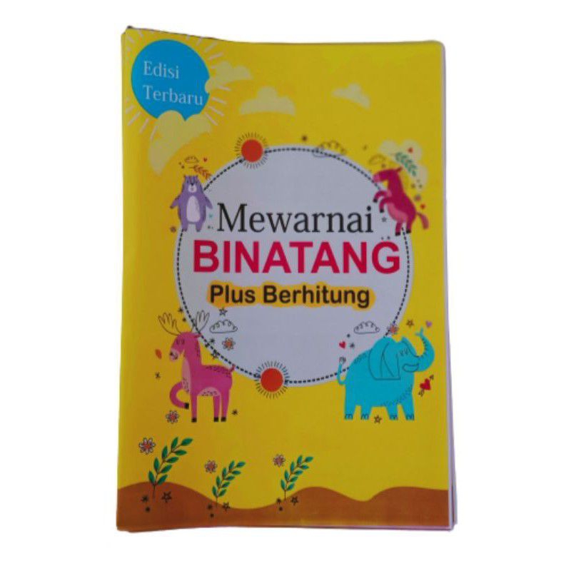(ISI 8 PCS) BUKU MEWARNAI ANAK PAUD & TK UKURAN BESAR