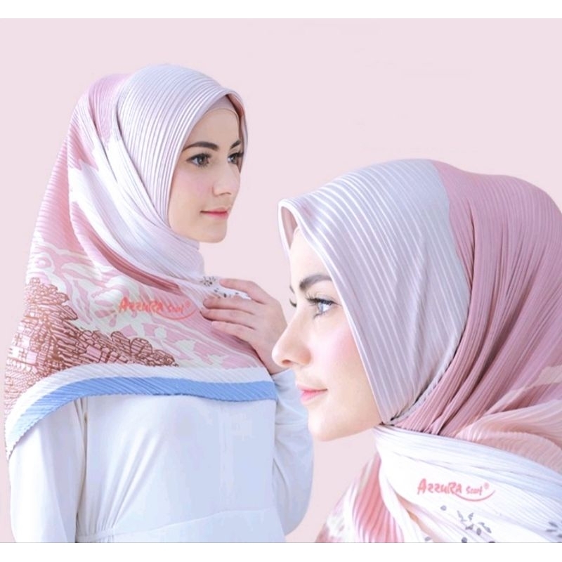 SEGIEMPAT PLISKET MOTIF/SEGIEMPAT PLISKET CANTIK TERBARU/HIJAB PLISKET MOTIF