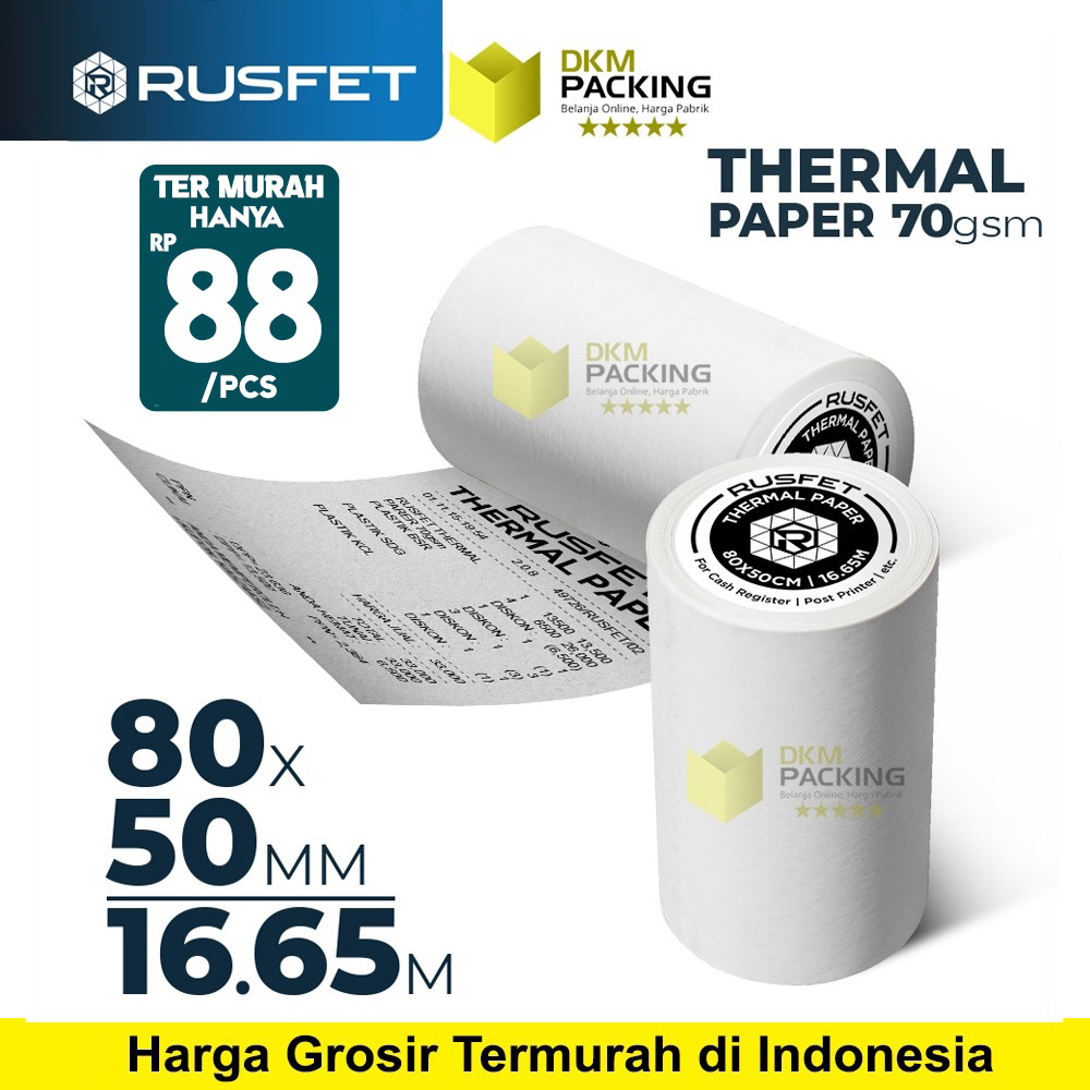 

Paper Thermal Kertas Printer 80x50mm CORE Thermal Printer Bluetooth Kasir Struk EDC POS RUSFET