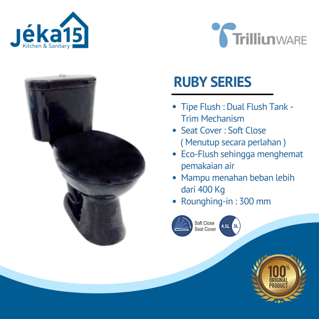 TRILLIUNWARE RUBY BLACK SERIES CLOSET DUDUK