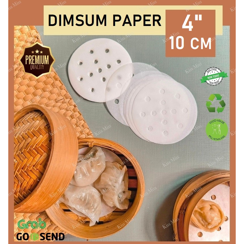 KERTAS DIMSUM 4&quot; - 10CM - ALAS PAPER DUMPLING - SIOMAY - ANTI LENGKET - 4 INCH