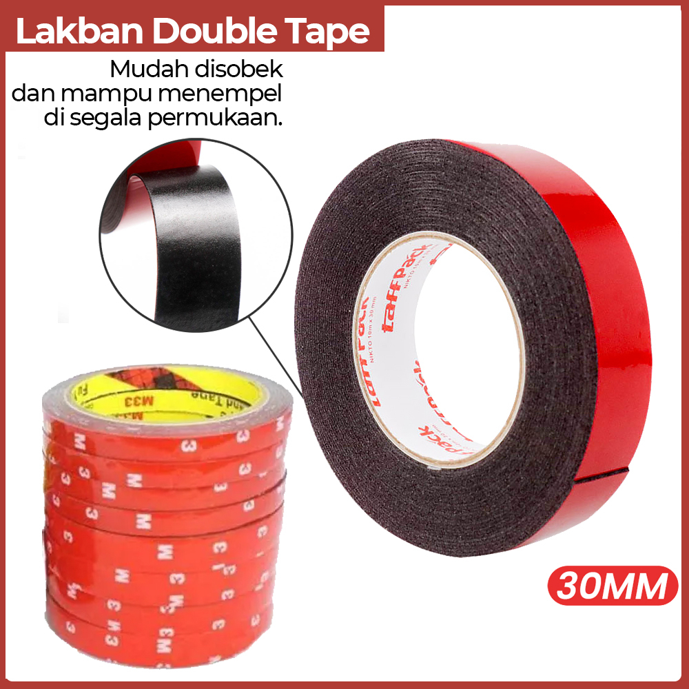 

3M Lakban Selotip Double Tape Solasi Dobeltip Dobel tip 3 & 10 Meter Lem Sticker Stiker 10m Mobil Motor Sepeda Helm 6mm 8mm 20mm 10mm 30mm