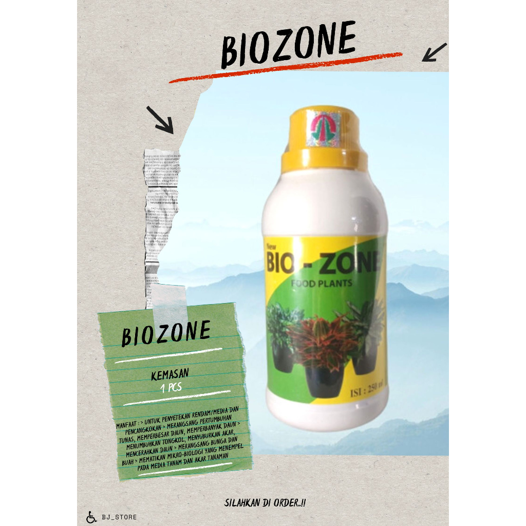 PROMO TERBAIK|BEST SELLER PUPUK CAIR BIO ZONE 250ML - NUTRISI TANAMAN HIAS KAYA MINERAL, SUPLEMEN TU