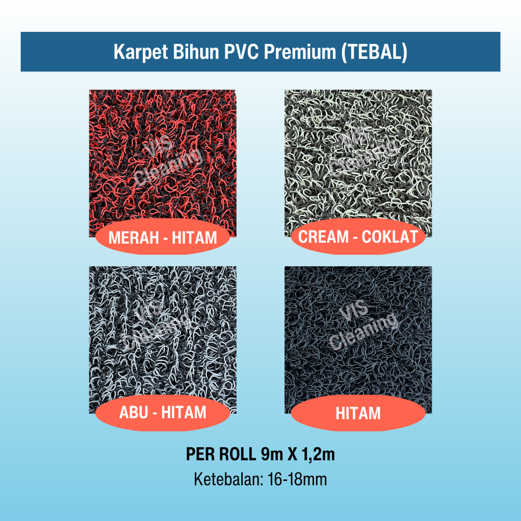 Karpet Keset Mobil Bihun Mie PVC Premium (TEBAL) (Per Roll 9m x 1,2m)