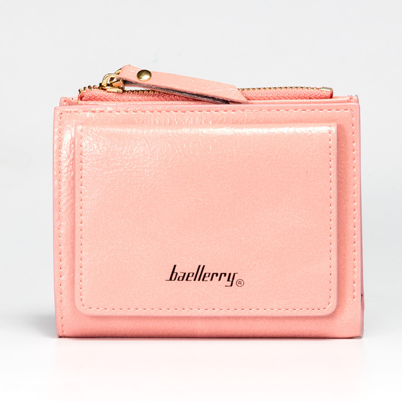 DOMPET LIPAT WANITA KECIL BAELLERRY ORIGINAL MURAH KOREA CEWEK LUCU SLOT KARTU KULIT PINK BARBARA IMPORT UANG KOIN RESLETING BRANDED PREMIUM MINI REMAJA KEKINIAN SIMPLE WA677P3